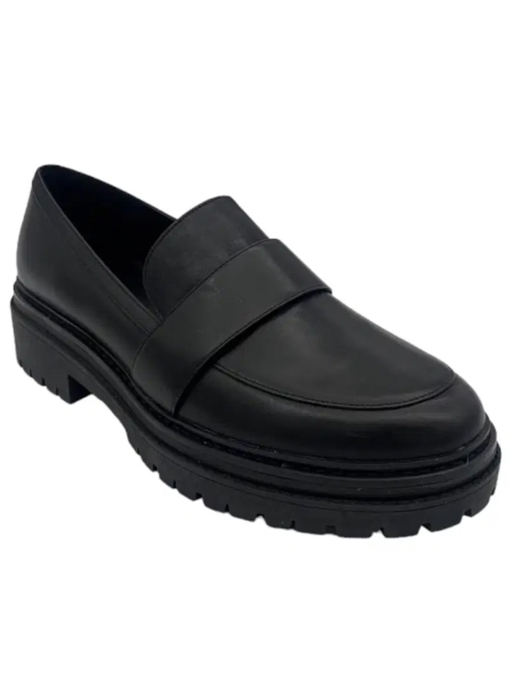 BRAND NEW Michael Kors Black Leather Parker Lug Loafer Size 7 Women